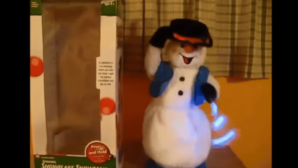 Gemmy Spinning Snowflake Snowman