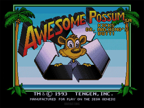 AWESOME POSSUM (SEGA GENESIS GAME)