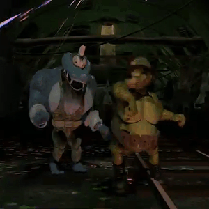 literally Klump and Krusha's Bee Gees impression (Donkey Kong Country)